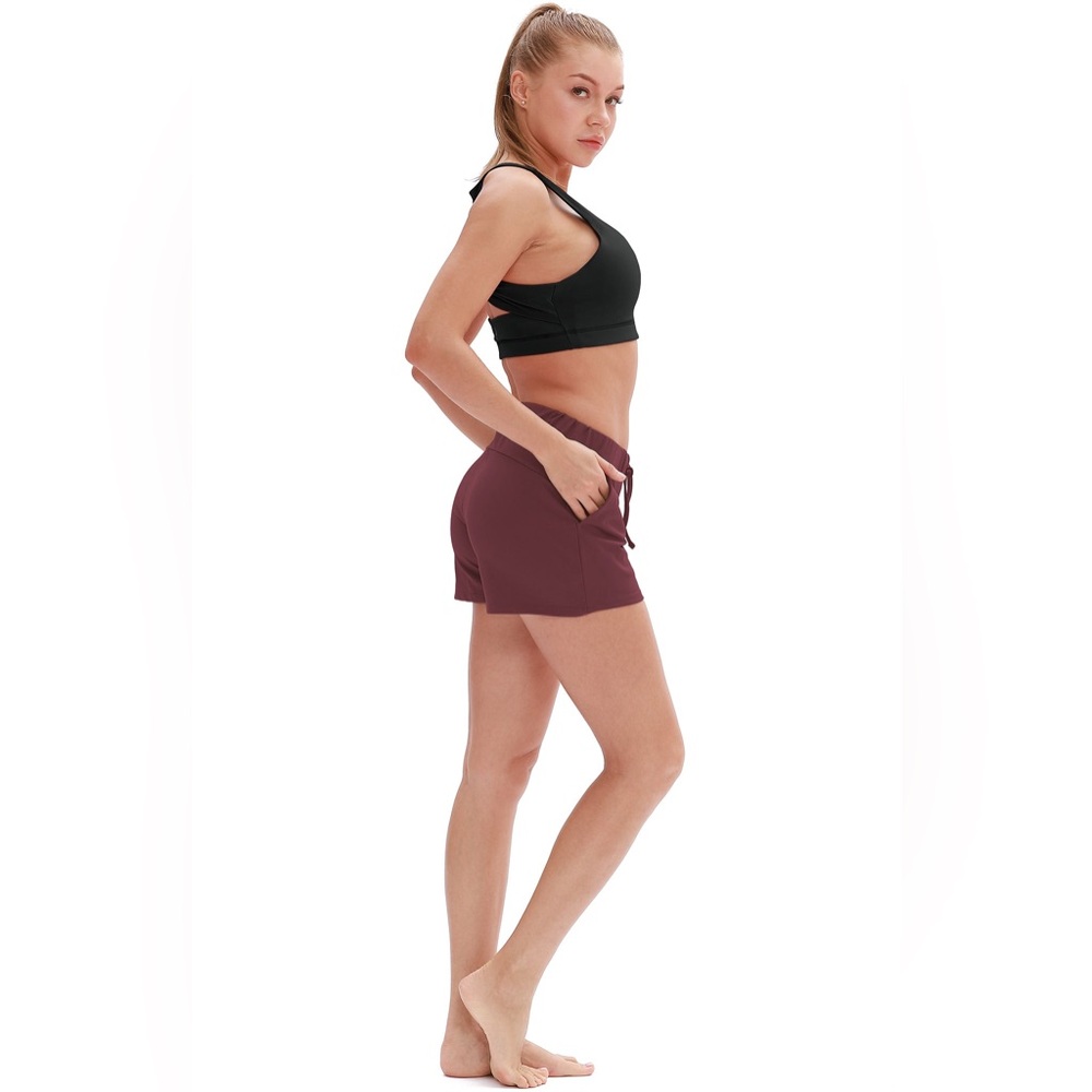 Women's Athletic Maroon Shorts